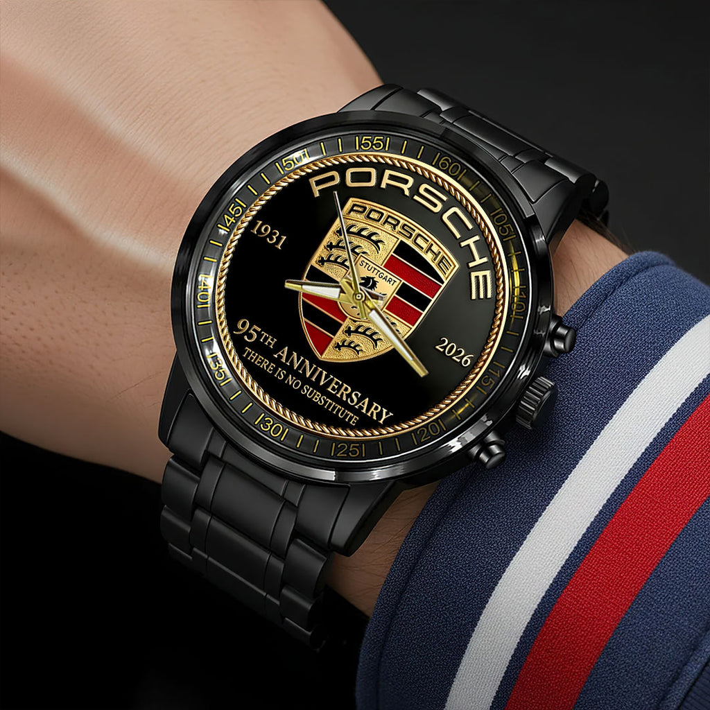 Porsche 95th Anniversary Black Stainless Steel Watch – HOATT15983