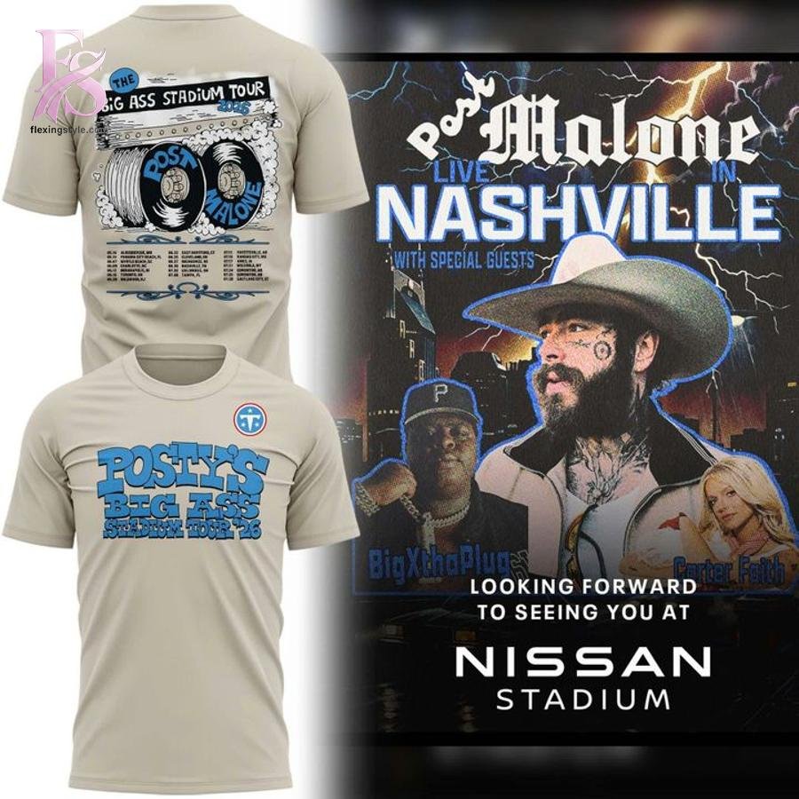 Post Malone Big Ass Stadium Tour Tennessee Titans Shirt