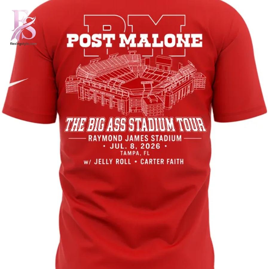 Post Malone The Big Ass Stadium Tour Tampa 2026 T-Shirt