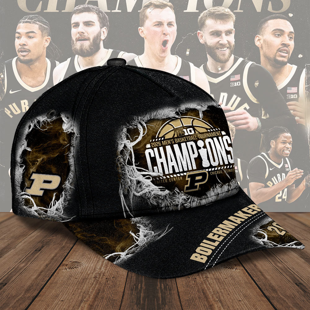 Purdue Boilermakers 2026 Big Ten Men's Basketball Conference Tournament Champions Classic Cap – TMTHU4434