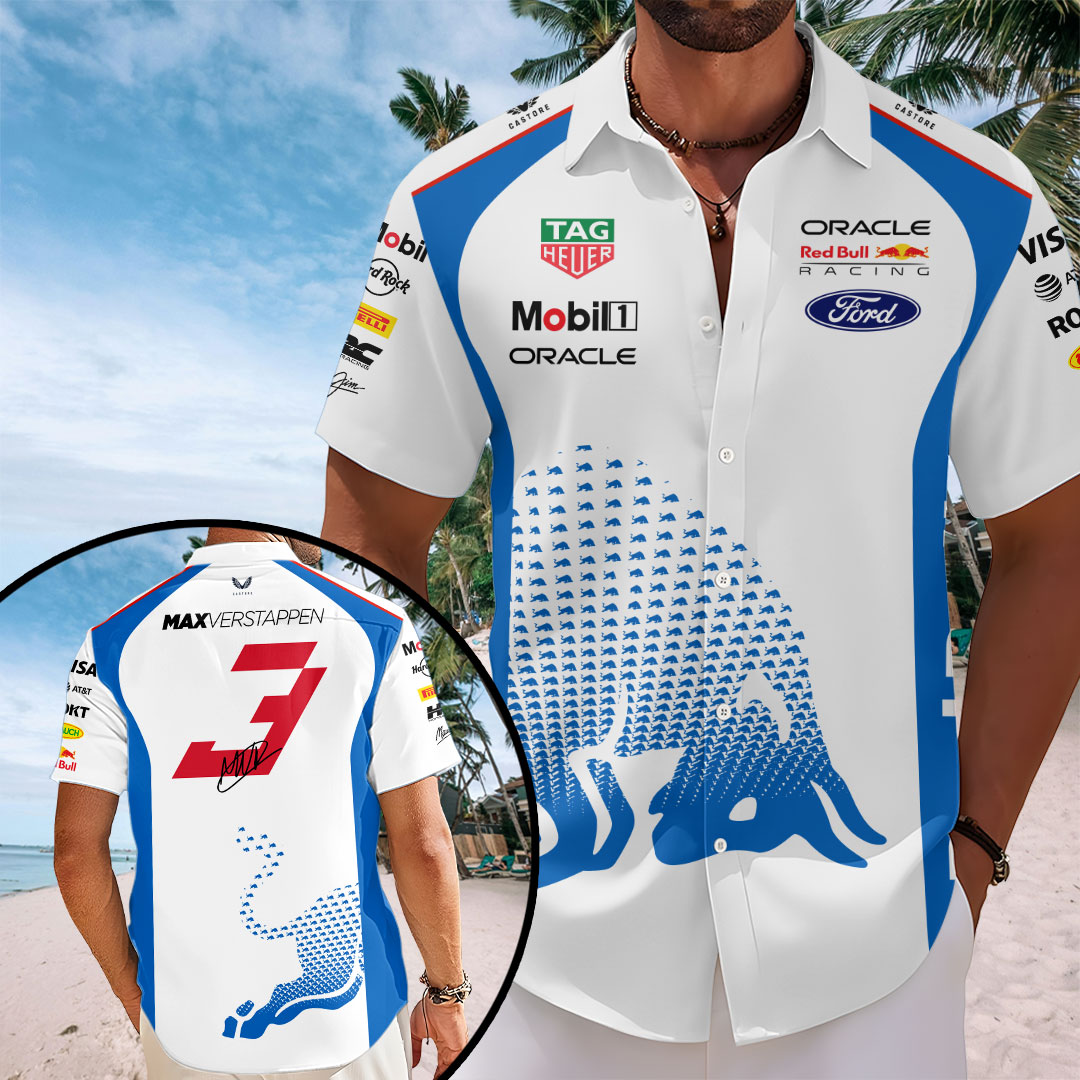 Red Bull Racing x Max Verstappen Short Sleeve Button-Down Shirt – TANTN19847