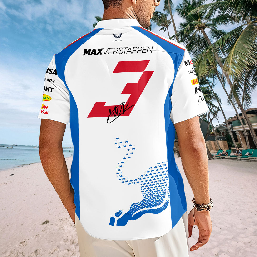 Red Bull Racing x Max Verstappen Short Sleeve Button-Down Shirt – TANTN19847