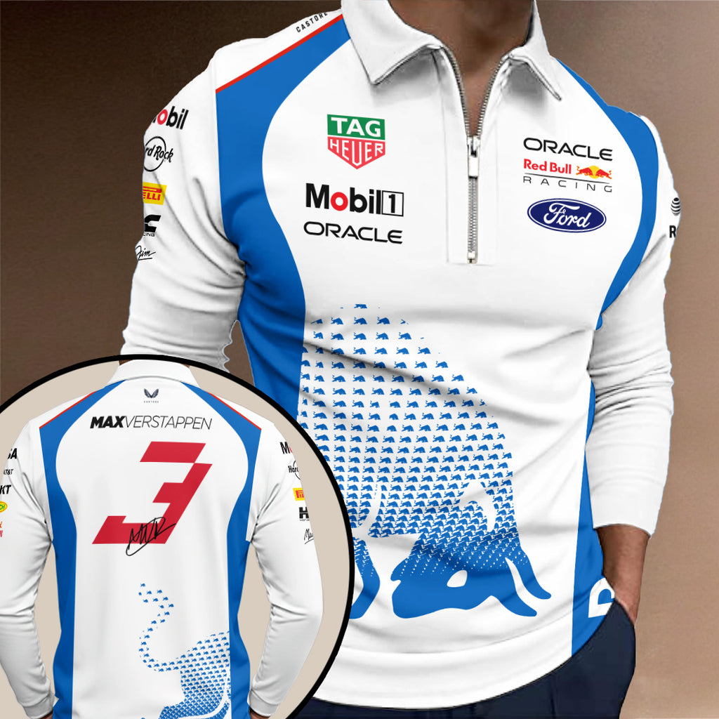 Red Bull Racing x Max Verstappen Zip Polo Shirt – TANTN19846