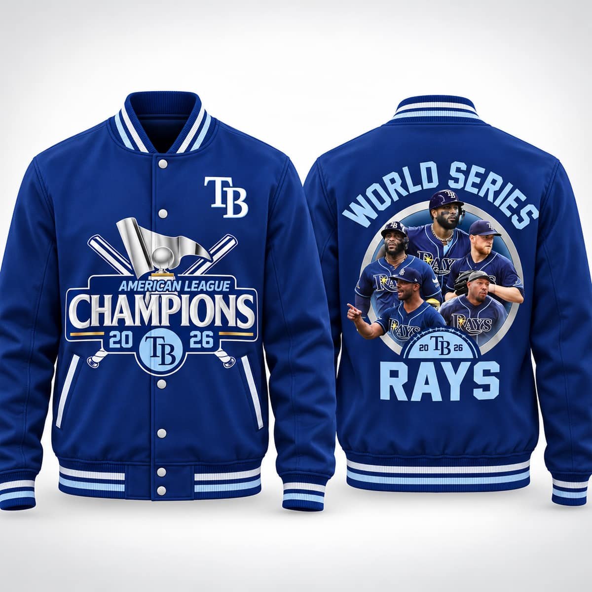 Rays American League 2026 Champions Baseball Jacket