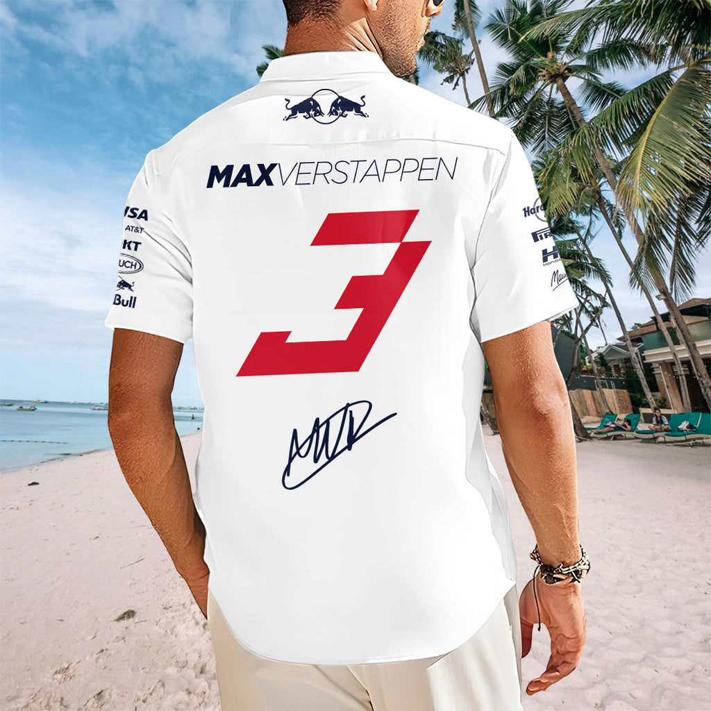 Red Bull Racing x Max Verstappen Short Sleeve Button-Down Shirt – HOATT15470