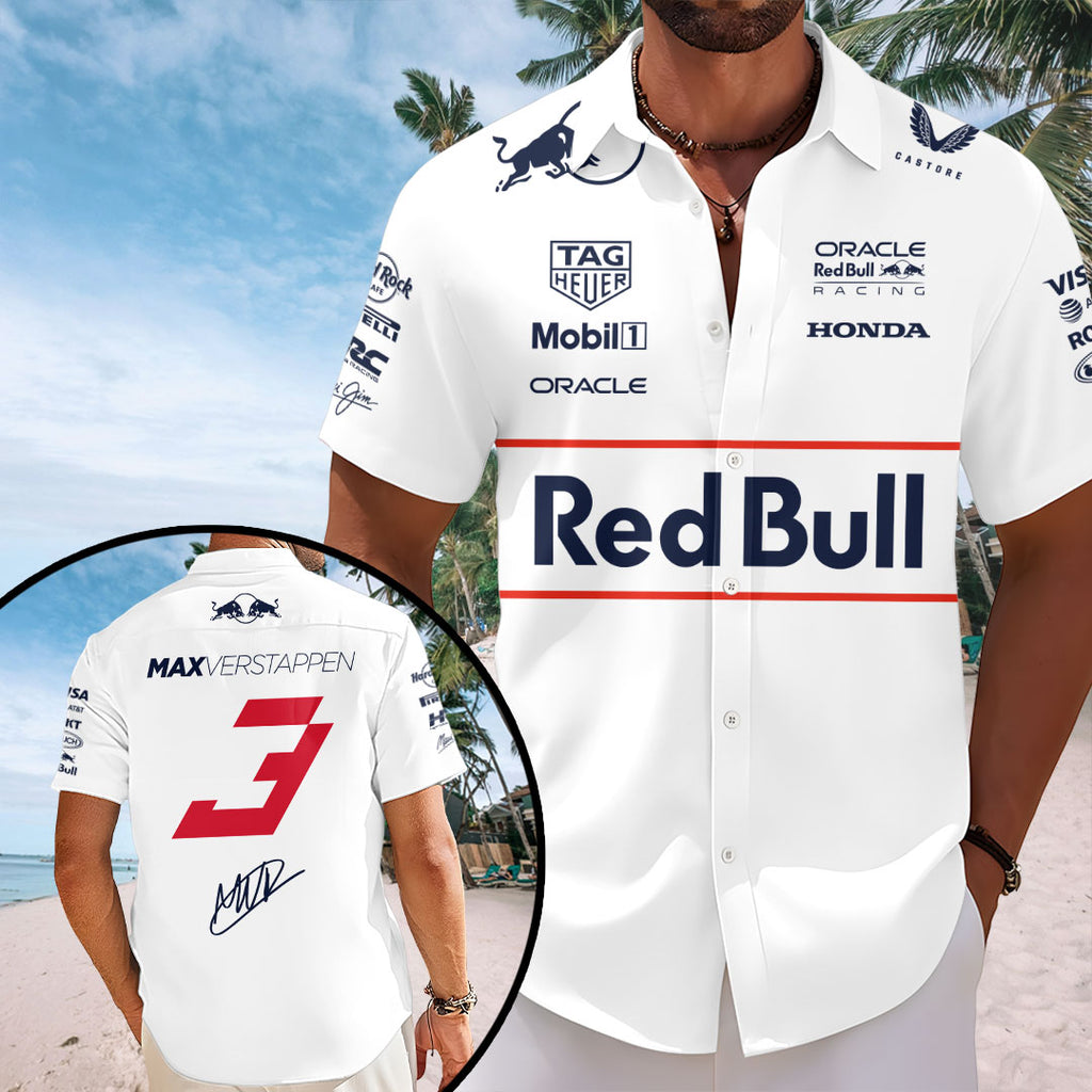Red Bull Racing x Max Verstappen Short Sleeve Button-Down Shirt – HOATT15470