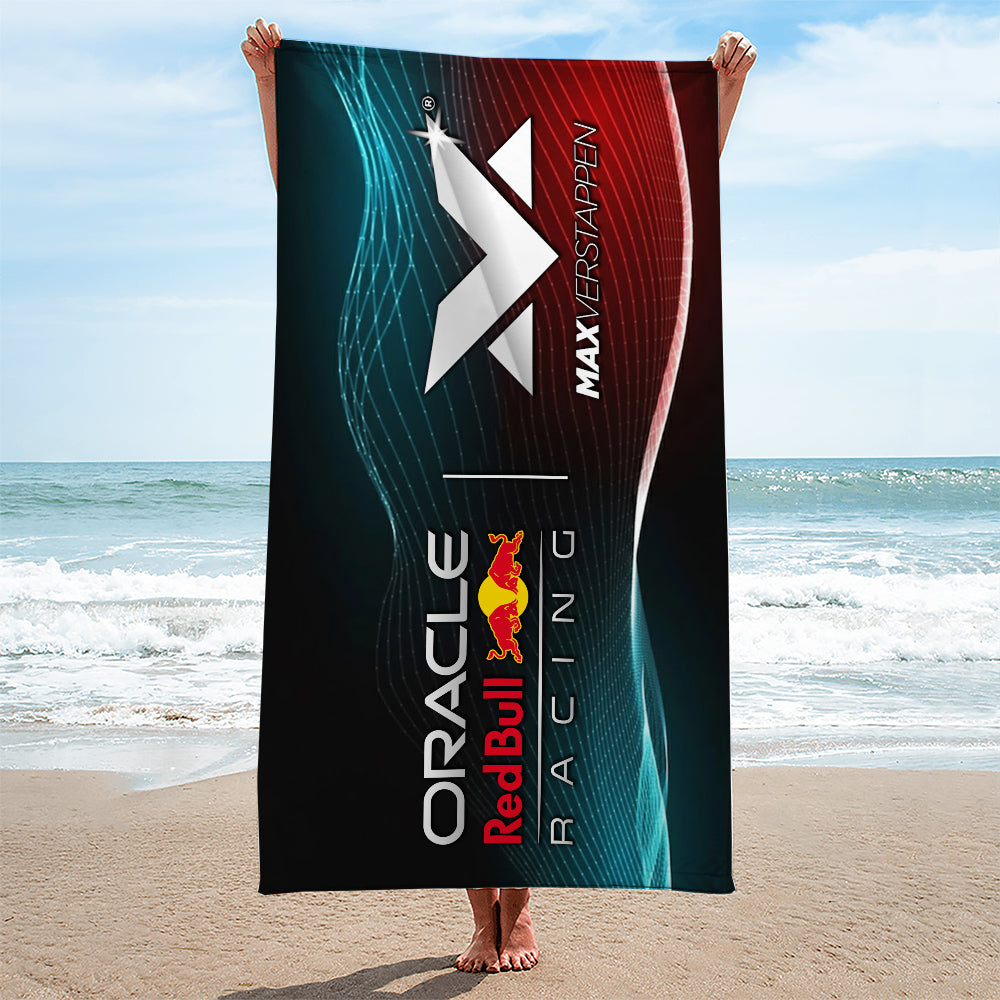 Red Bull Racing x Max Verstappen Rectangle Beach Towel – TMTHU3201