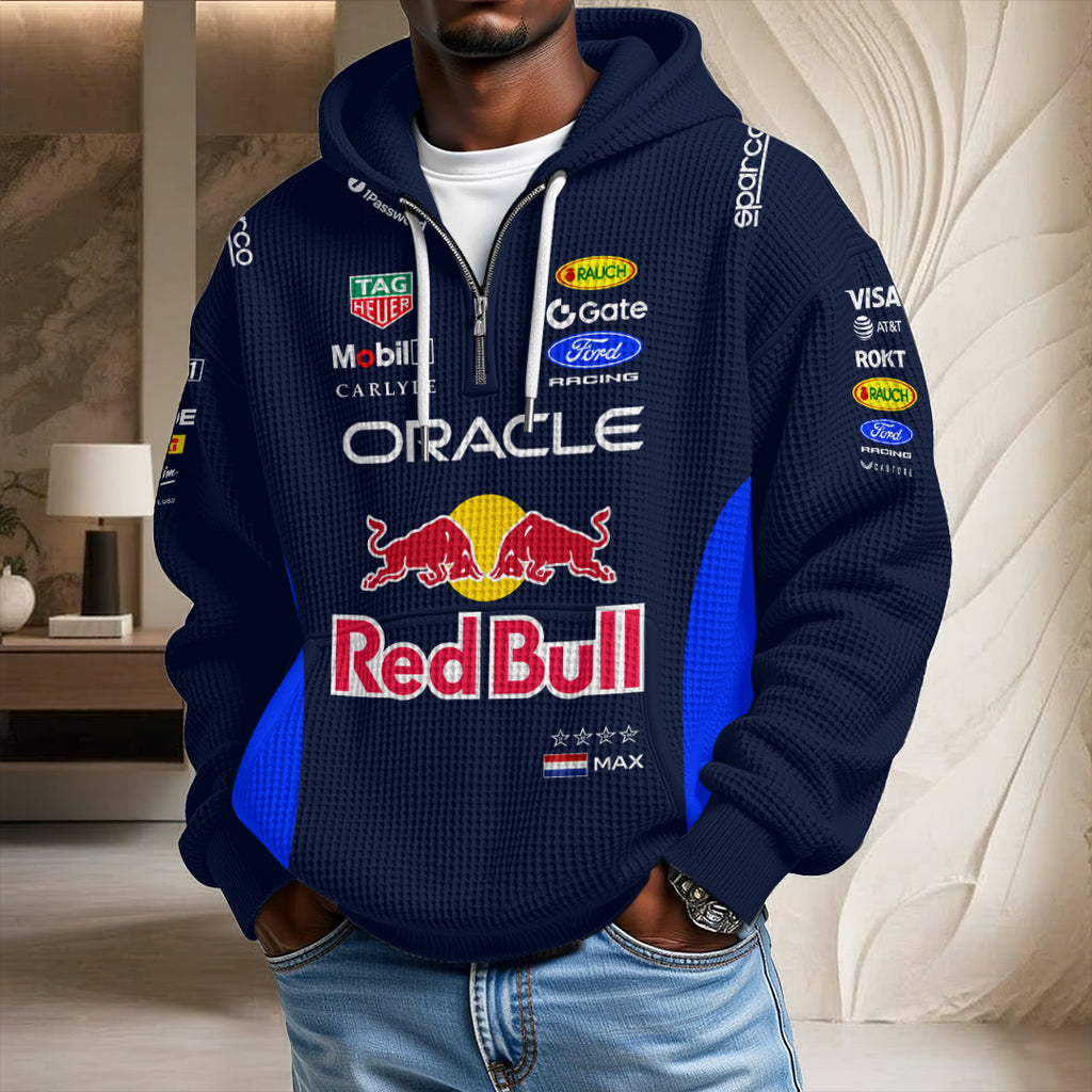 Red Bull Racing x Max Verstappen 2026 3D Unisex Waffle Hoodie – HOATT16043