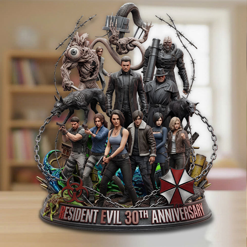 Resident Evil 30th Anniversary 2026 Custom Shape Acrylic Plaque – TMTHU5332