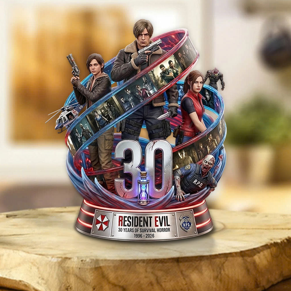 Resident Evil 30th Anniversary Custom Shape Acrylic Plaque – TMTHU4245