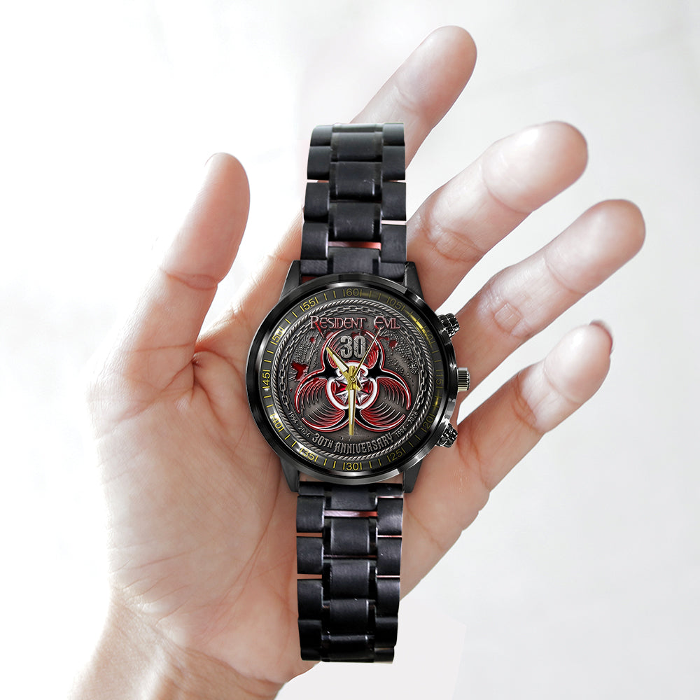 Resident Evil 30th Anniversary Black Stainless Steel Watch – TMTHU4606
