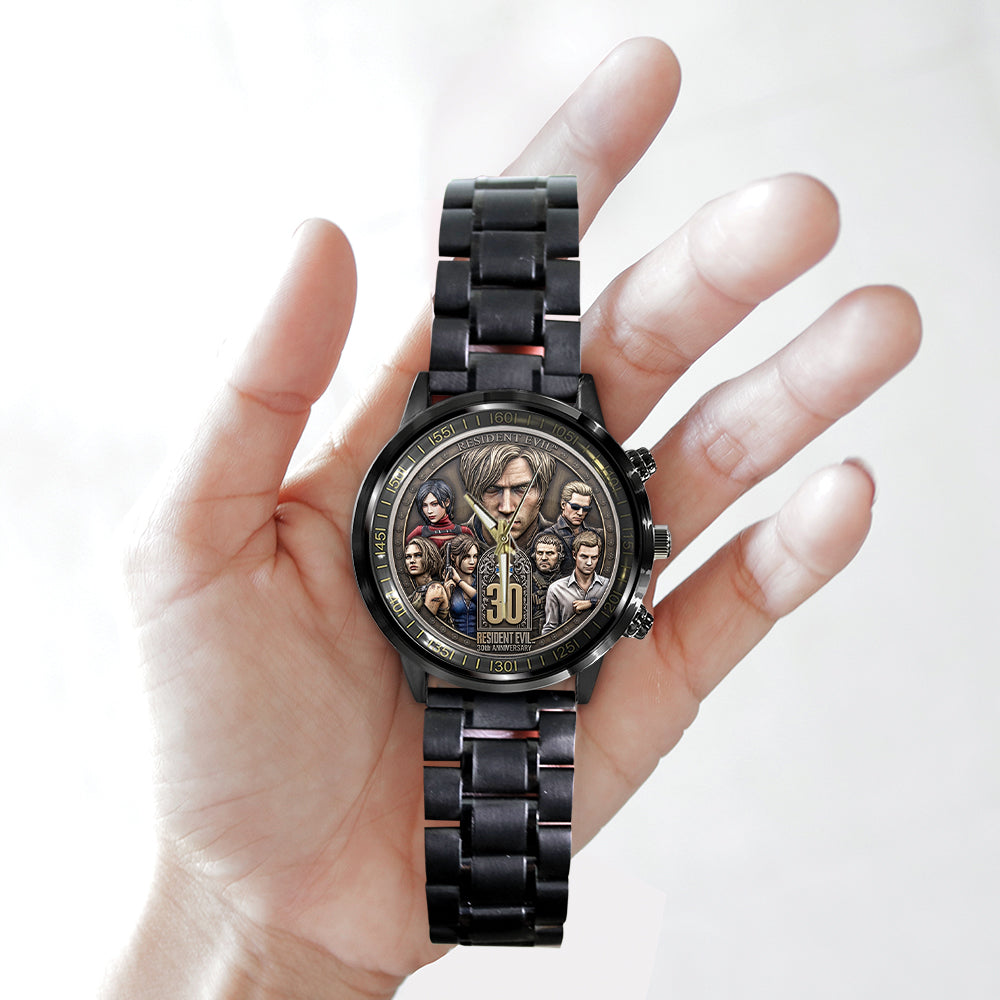 Resident Evil 30th Anniversary Black Stainless Steel Watch – TMTHU5040