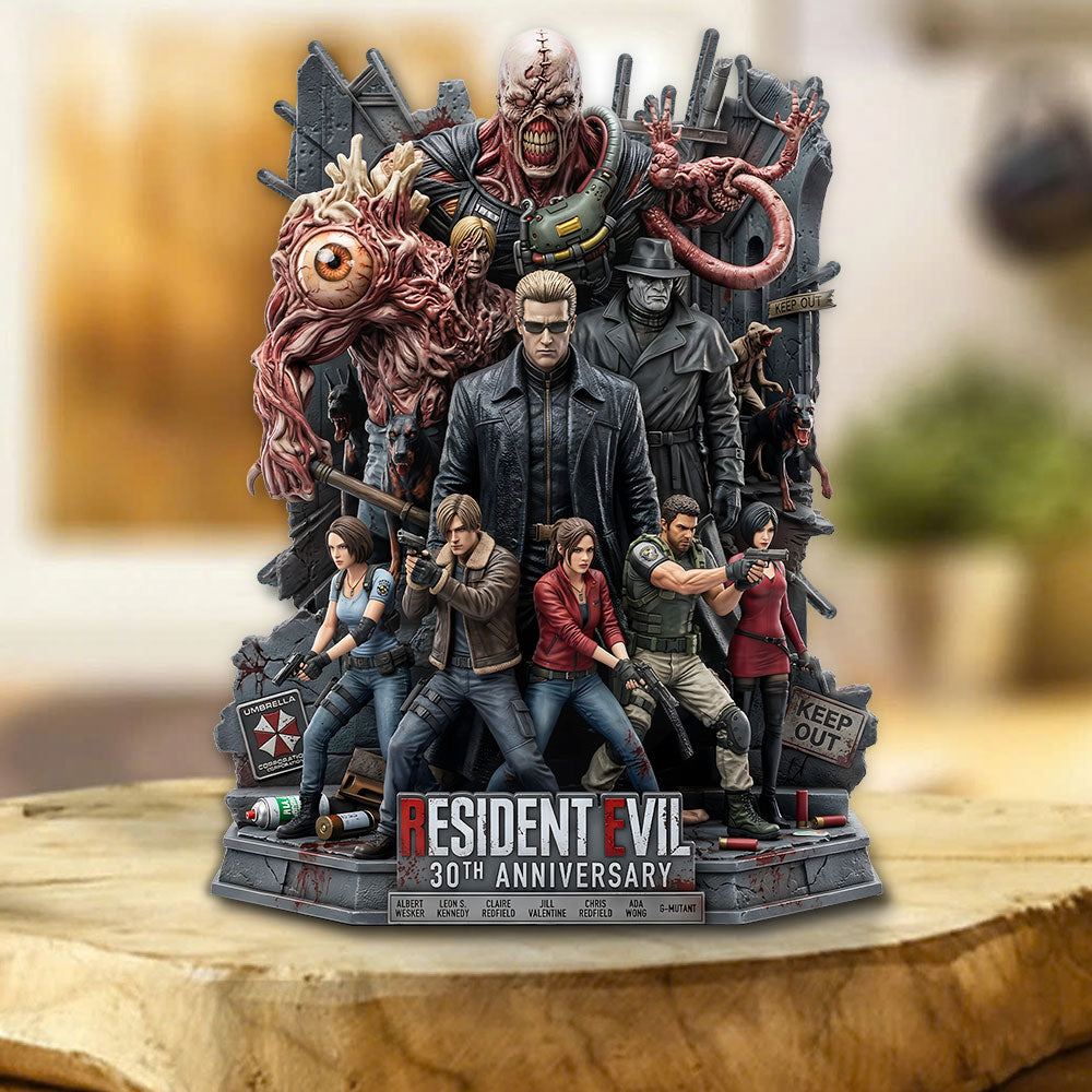 Resident Evil 30th Anniversary Custom Shape Acrylic Plaque – TMTHU4810
