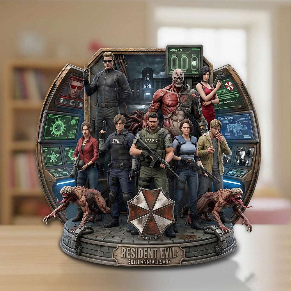Resident Evil 30th Anniversary Custom Shape Acrylic Plaque – TMTHU4969