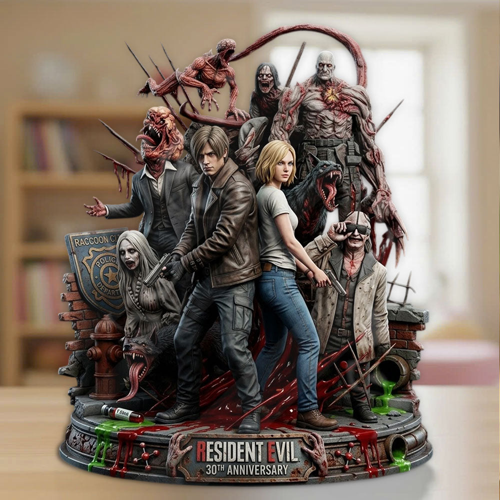 Resident Evil 30th Anniversary Custom Shape Acrylic Plaque – TMTHU5128