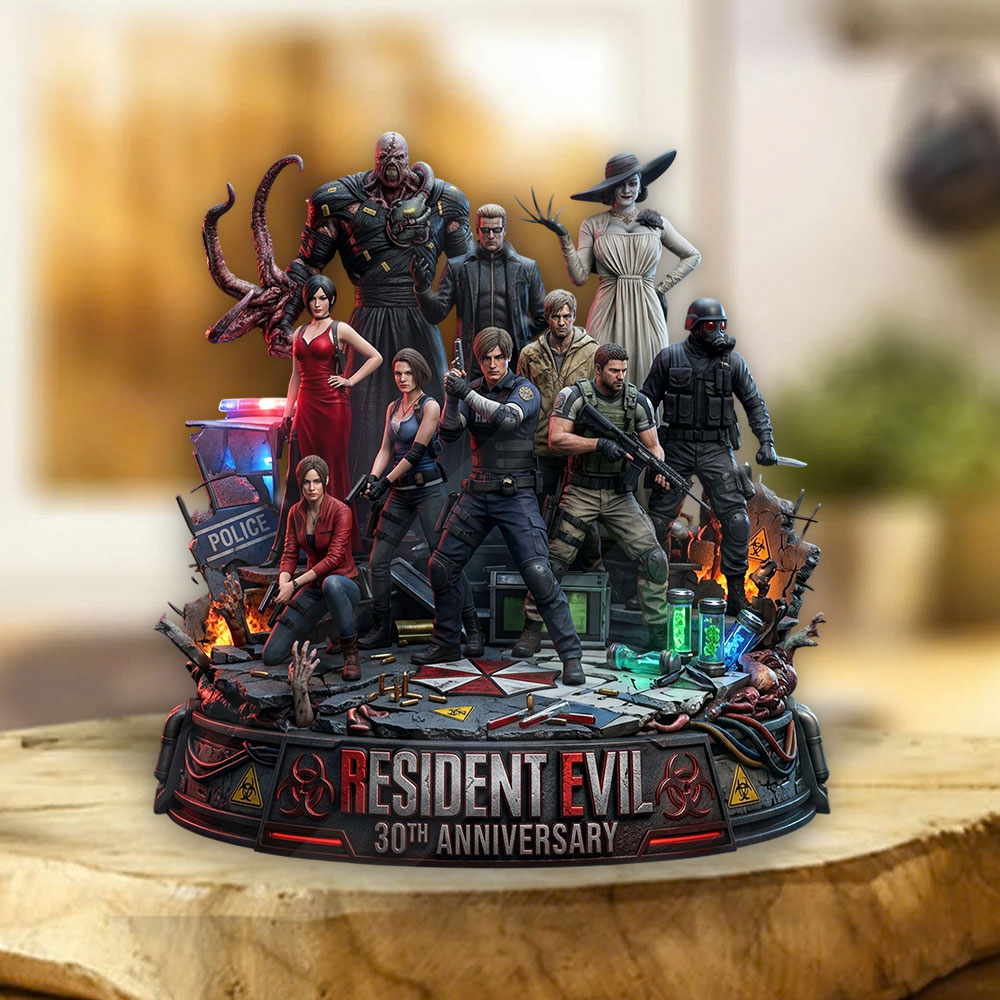 Resident Evil 30th Anniversary Custom Shape Acrylic Plaque – TMTHU6002