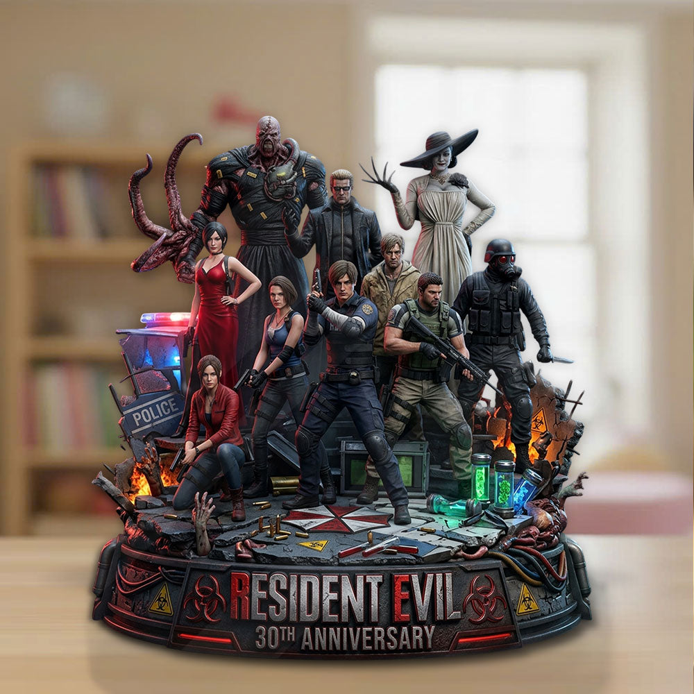 Resident Evil 30th Anniversary Custom Shape Acrylic Plaque – TMTHU6002