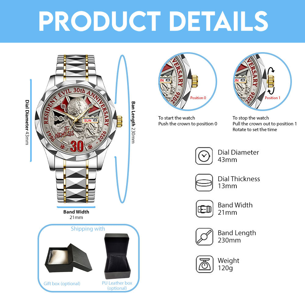 Resident Evil Requiem Alloy Luxury Quartz Watch – TANTN21913