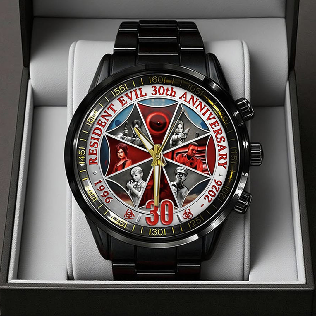 Resident Evil Requiem Black Stainless Steel Watch – TANTN21912