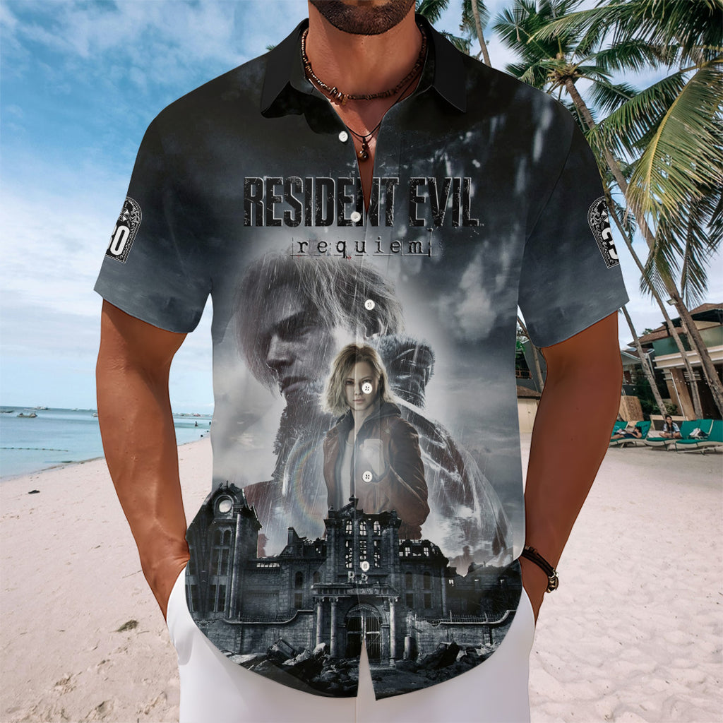 Resident Evil 30th Anniversary Short Sleeve Button-Down Shirt – GNE5264.4