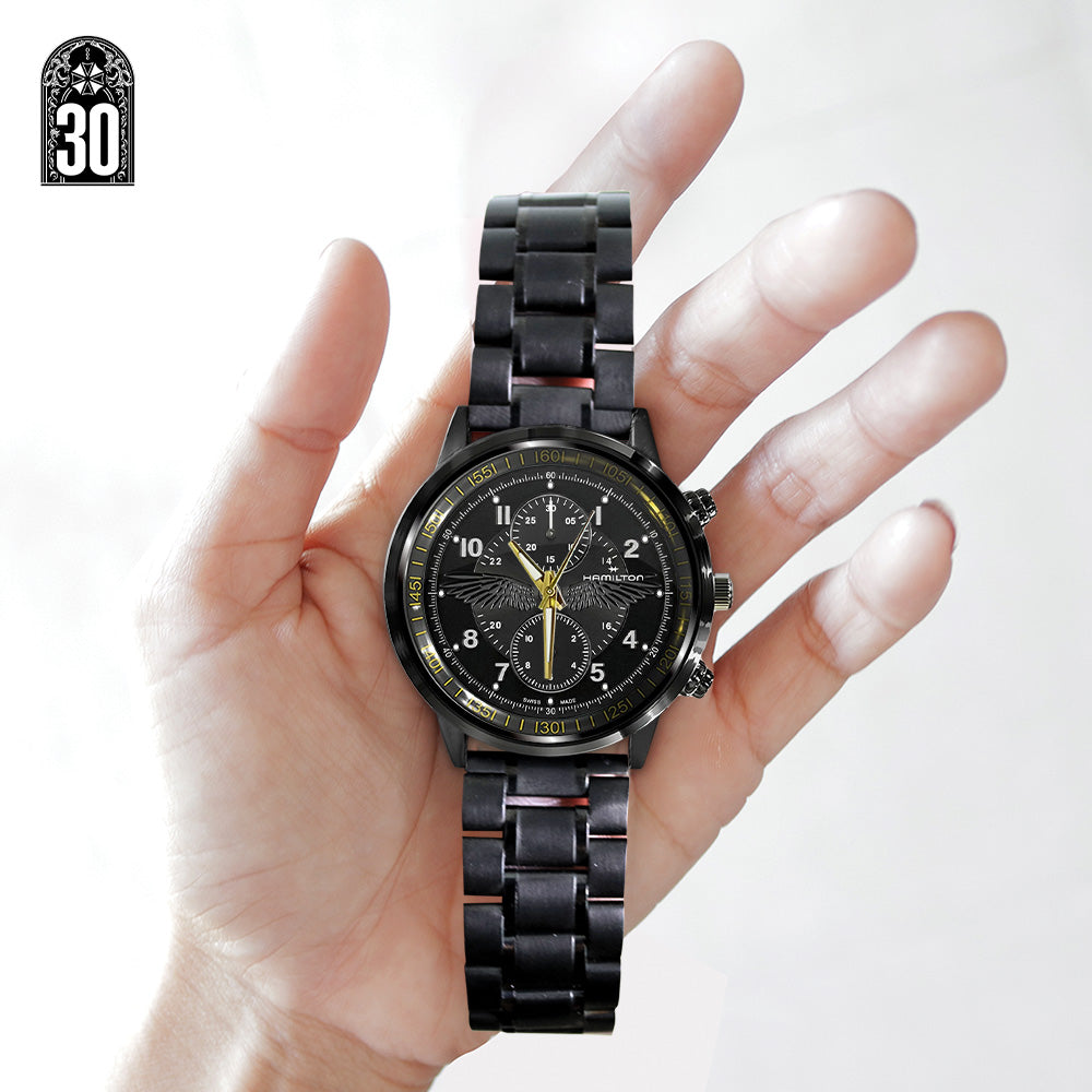 Resident Evil Requiem x Leon Scott Kennedy Black Stainless Steel Watch – GNE5317