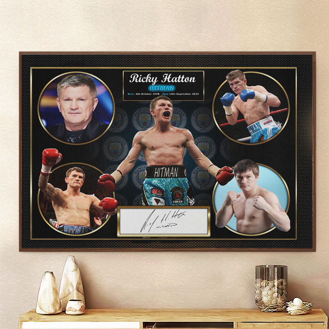 Ricky Hatton Rectangle Canvas With Inner Frame – HOATT13239