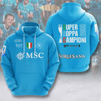 S.S.C. Napoli 2025 Italian Super Cup Champions 3D Apparel – MAITM14191