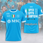 S.S.C. Napoli 2025 Italian Super Cup Champions 3D Apparel – MAITM14191