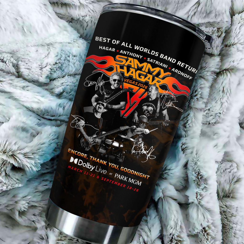 Sammy Hagar: The Best of All Worlds Band 2026 Tour Tumbler Cup – GNE7760
