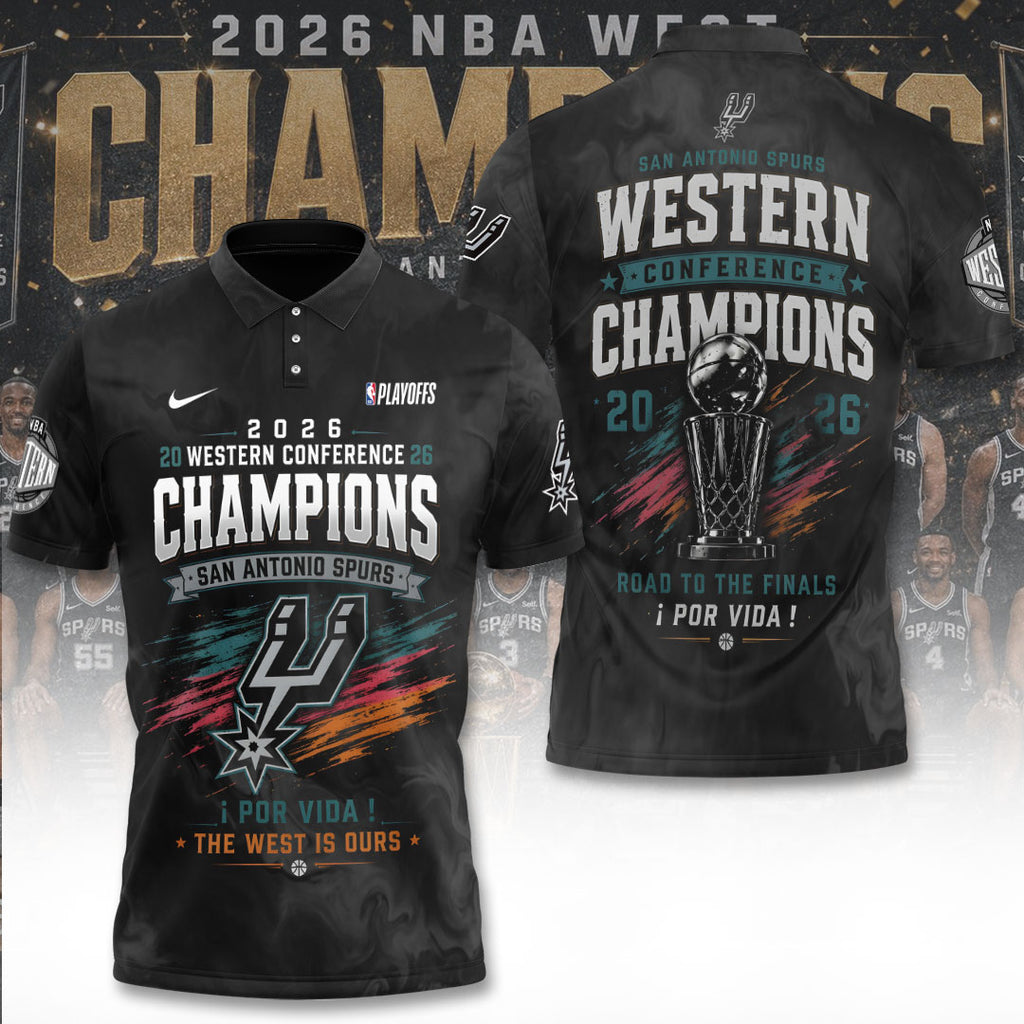 San Antonio Spurs NBA Western Conference Champions 2026 3D Apparel – TANTN23356