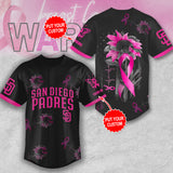 Personalized San Diego Padres x Breast Cancer Awareness Baseball Jersey – MAITM12935