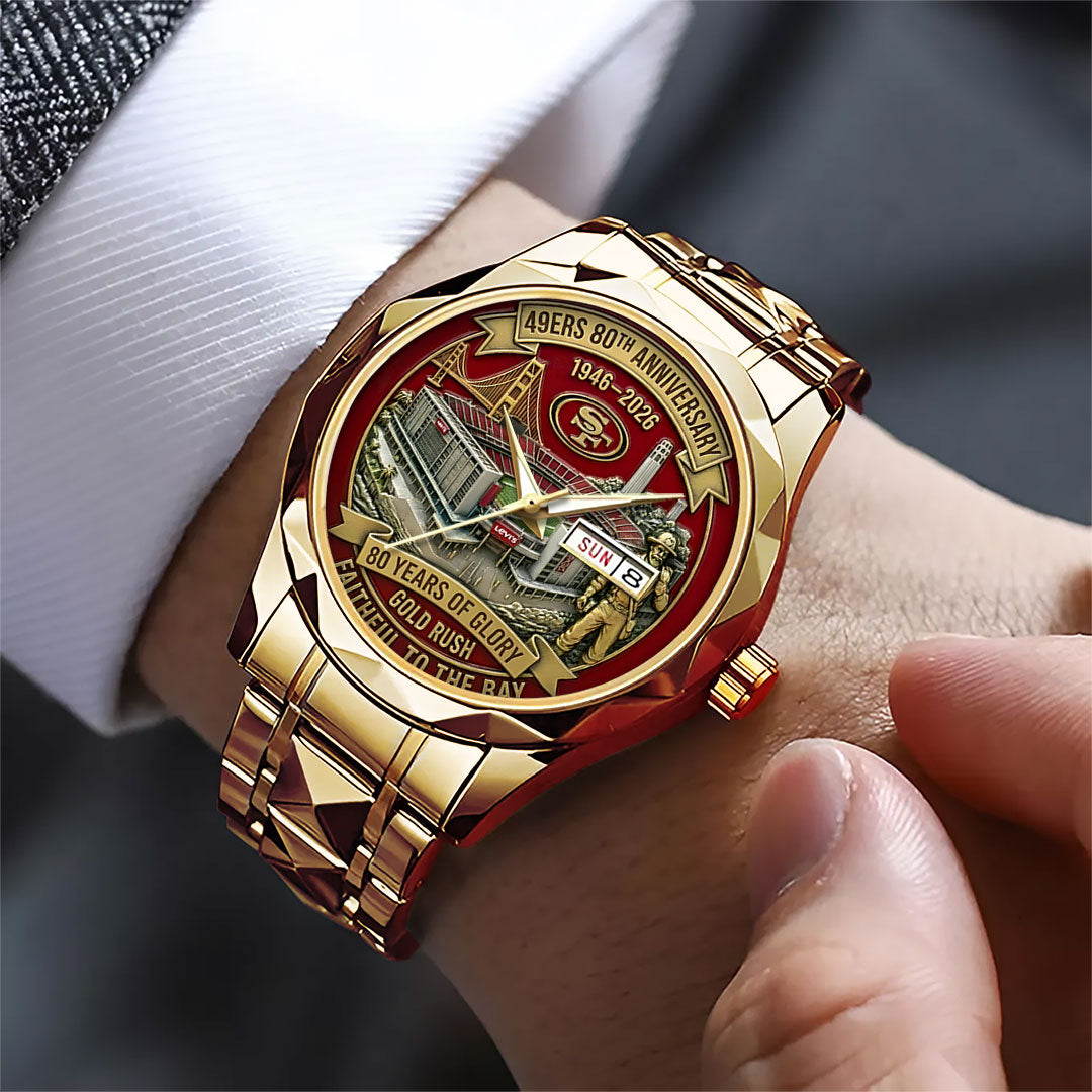 San Francisco 49ers 80th Anniversary Alloy Luxury Quartz Watch – MAITM14475