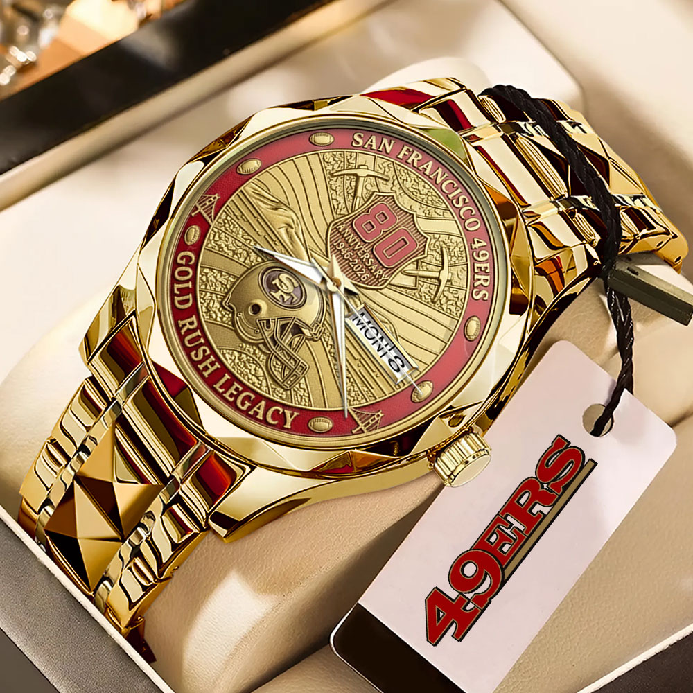 San Francisco 49ers 80th Anniversary Alloy Luxury Quartz Watch – MAITM14594