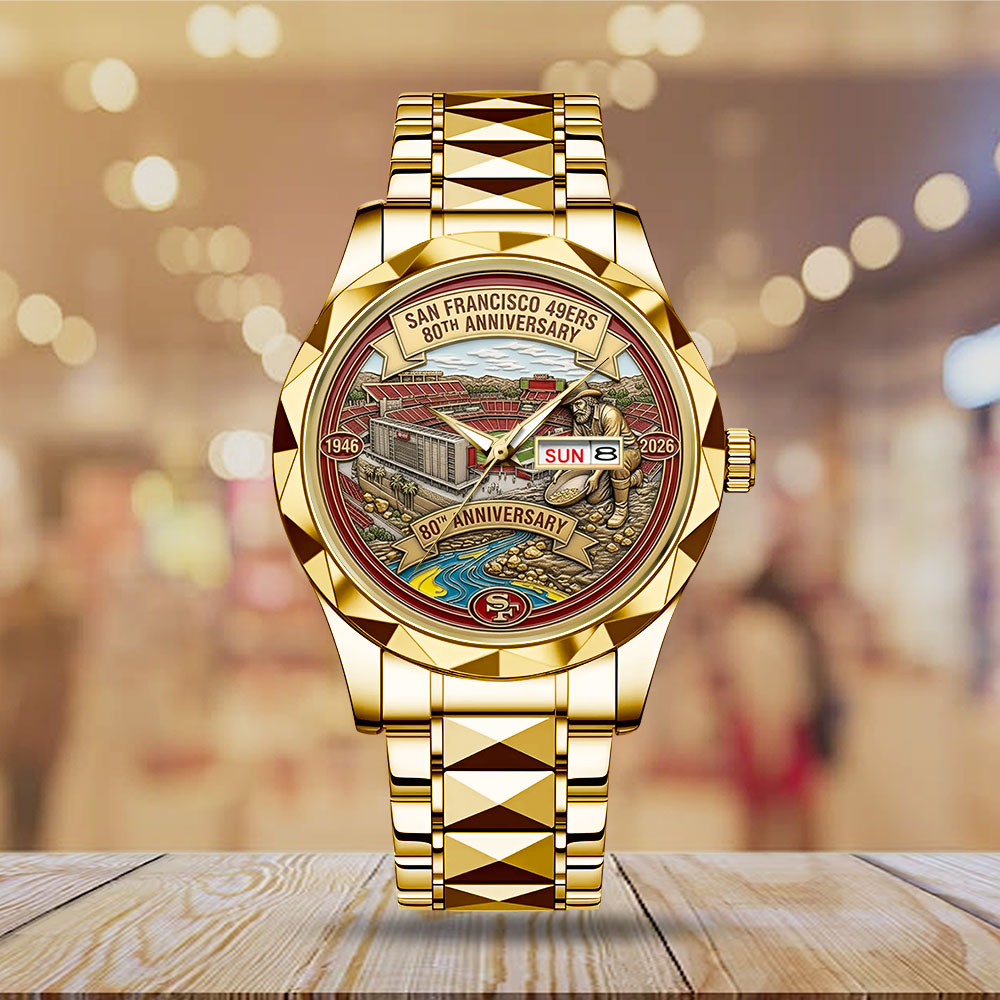 San Francisco 49ers 80th Anniversary Alloy Luxury Quartz Watch – MAITM14692
