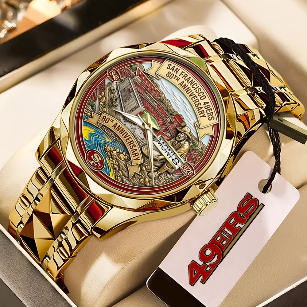 San Francisco 49ers 80th Anniversary Alloy Luxury Quartz Watch – MAITM14692