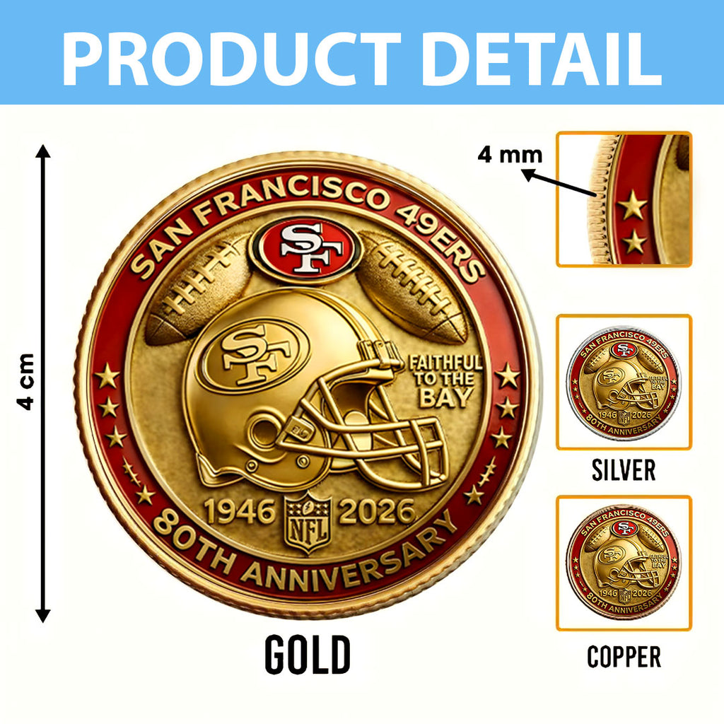 San Francisco 49ers 80th Anniversary Commemorative Coin – HOATT16647