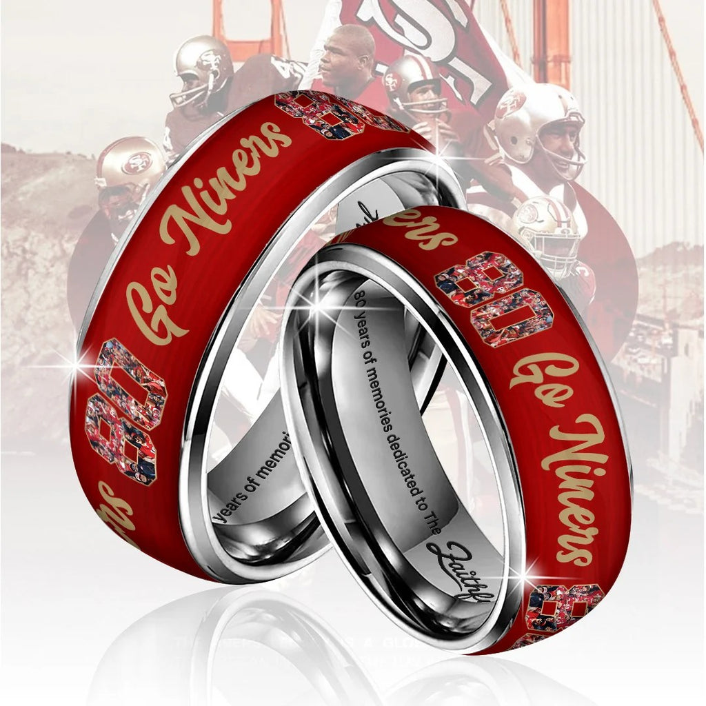 San Francisco 49ers 80th Anniversary Custom Alloy Ring – TANTN25583