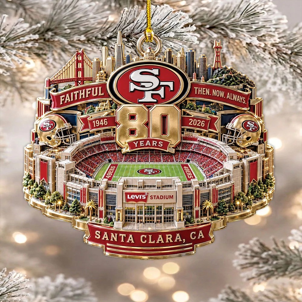 San Francisco 49ers 80th Anniversary Custom Shape 1-side Printed Acrylic Ornament – MAITM15427
