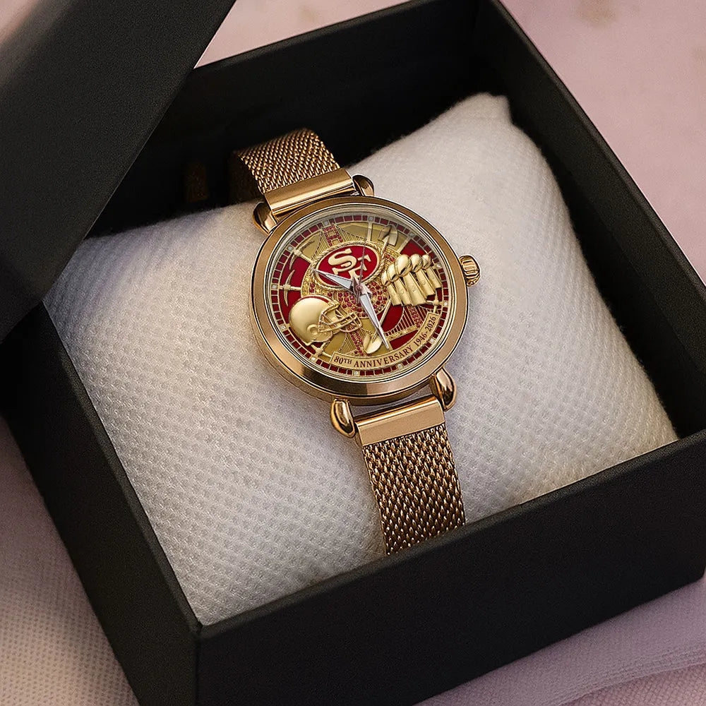 San Francisco 49ers 80th Anniversary Mesh Strap Quartz Watch – MAITM14540