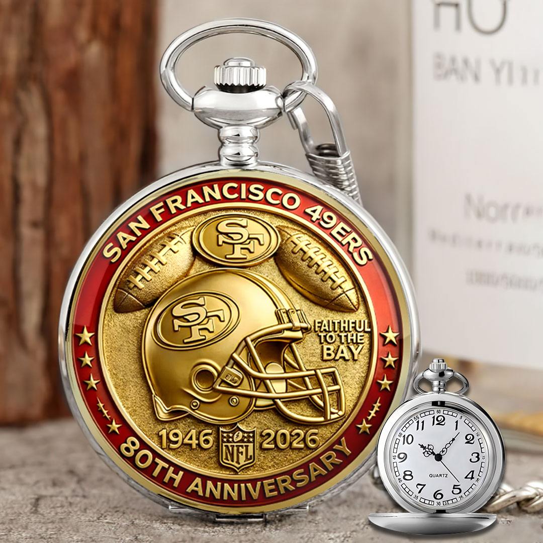 San Francisco 49ers 80th Anniversary Pocket Watch – HOATT16029