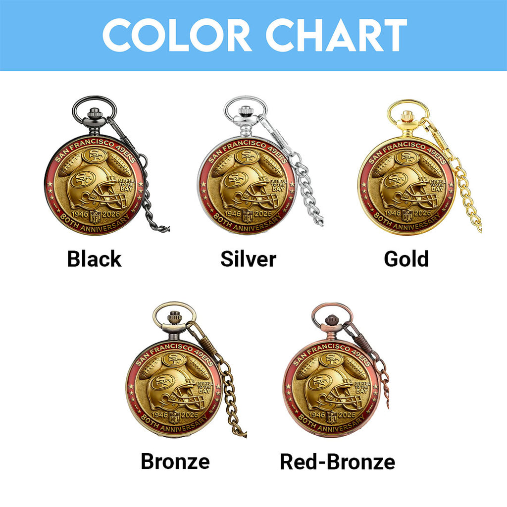San Francisco 49ers 80th Anniversary Pocket Watch – HOATT16029