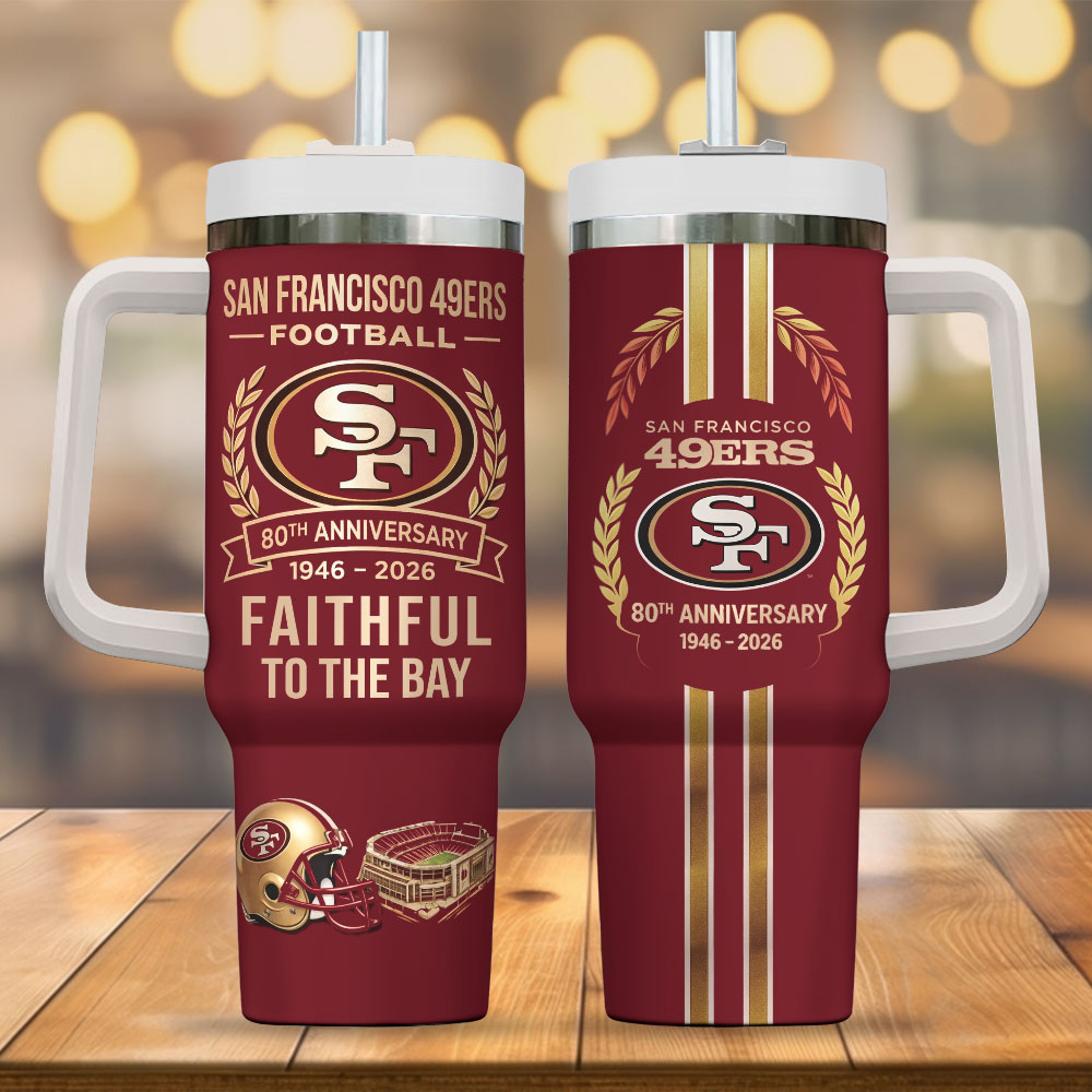 San Francisco 49ers 80th Anniversary 40oz Tumbler – MAITM14693