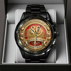 San Francisco 49ers Black Stainless Steel Watch – TANTN21478