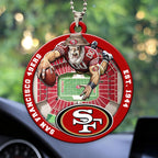 San Francisco 49ers Custom shape 2-sided Acrylic Car Ornament – HOATT12604