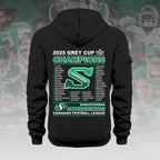 Saskatchewan Roughriders 2025 Grey Cup Champions 2D Quarter Zip Hoodie – HOATT14858