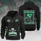 Saskatchewan Roughriders 2025 Grey Cup Champions 2D Quarter Zip Hoodie – HOATT14858