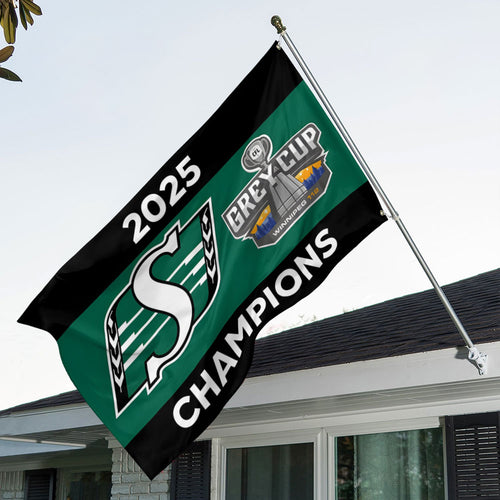 Saskatchewan Roughriders 2025 Grey Cup Champions 3D Double-side House Flag – MAITM13840