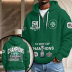 Saskatchewan Roughriders 2025 Grey Cup Champions 3D Unisex Waffle Hoodie – HOATT14928