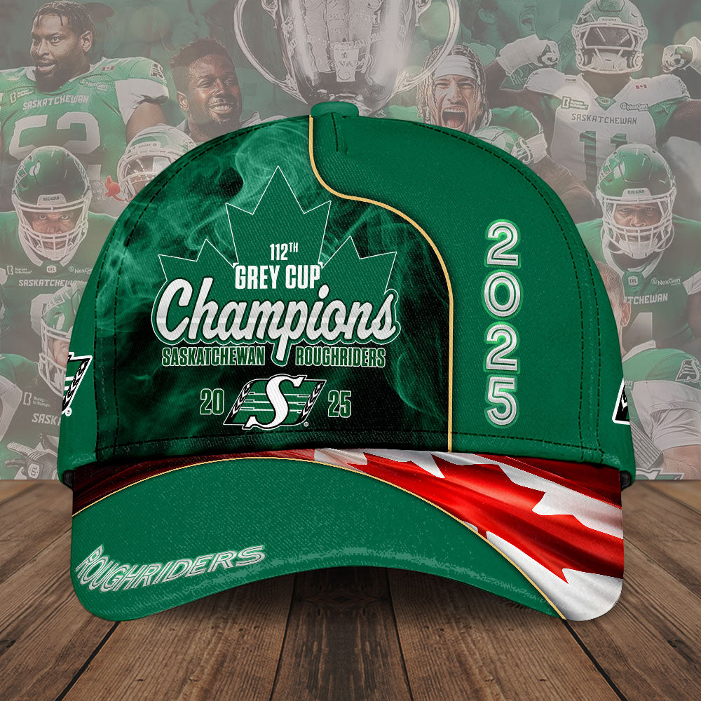 Saskatchewan Roughriders 2025 Grey Cup Champions Classic Cap – TMTHU3707