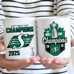 Saskatchewan Roughriders 2025 Grey Cup Champions Ceramic Mug – MAITM13860